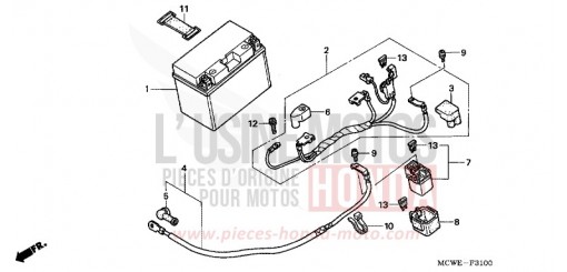BATTERIE VFR800A9 de 2009